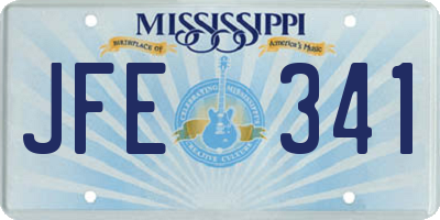 MS license plate JFE341