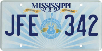MS license plate JFE342