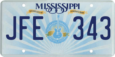 MS license plate JFE343