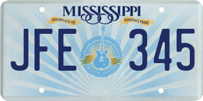 MS license plate JFE345