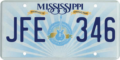 MS license plate JFE346