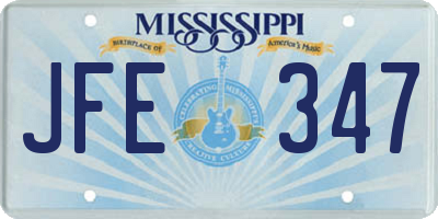 MS license plate JFE347