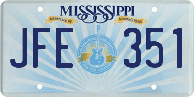 MS license plate JFE351