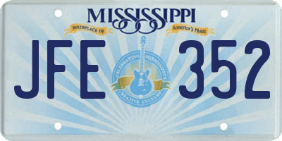 MS license plate JFE352