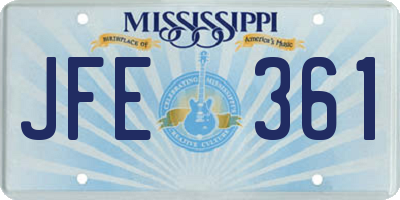 MS license plate JFE361