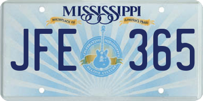 MS license plate JFE365