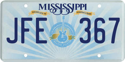 MS license plate JFE367