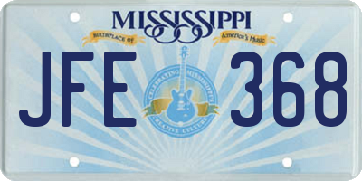 MS license plate JFE368