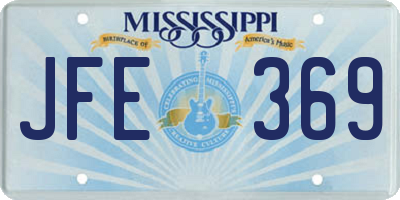 MS license plate JFE369