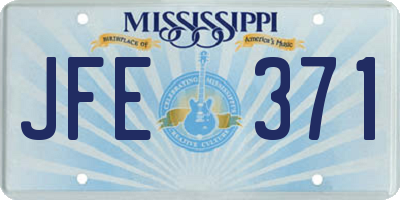 MS license plate JFE371