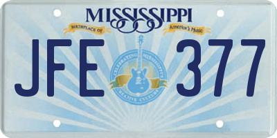 MS license plate JFE377