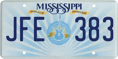 MS license plate JFE383