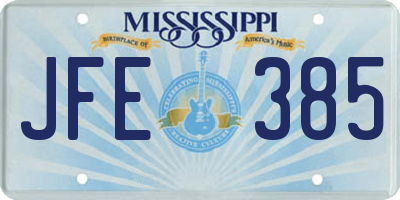 MS license plate JFE385