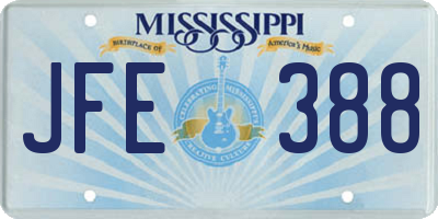 MS license plate JFE388
