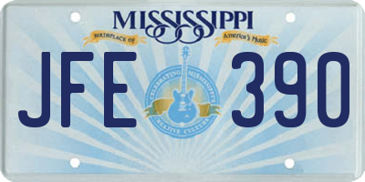 MS license plate JFE390