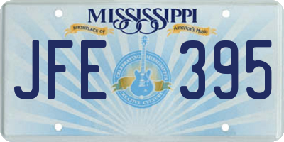 MS license plate JFE395