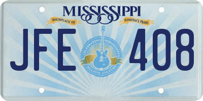 MS license plate JFE408
