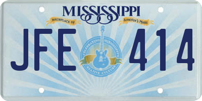 MS license plate JFE414