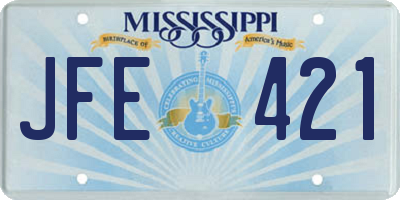 MS license plate JFE421