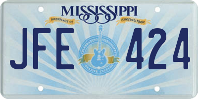 MS license plate JFE424