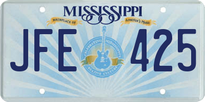 MS license plate JFE425