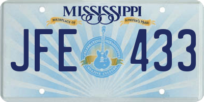 MS license plate JFE433