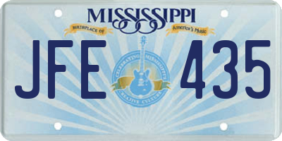 MS license plate JFE435