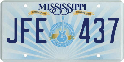 MS license plate JFE437