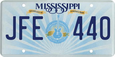MS license plate JFE440