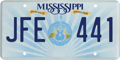 MS license plate JFE441