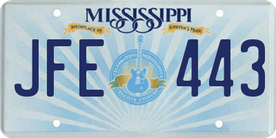 MS license plate JFE443