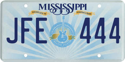 MS license plate JFE444