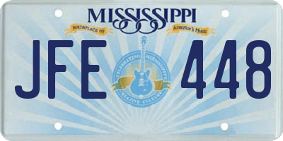 MS license plate JFE448