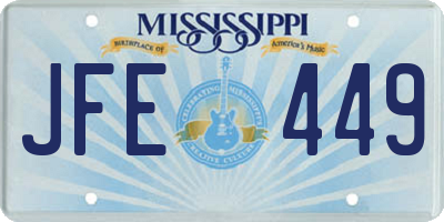 MS license plate JFE449