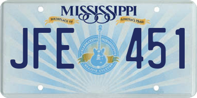 MS license plate JFE451