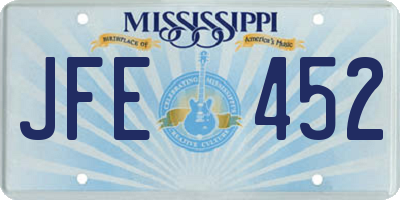 MS license plate JFE452