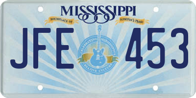 MS license plate JFE453