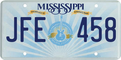 MS license plate JFE458