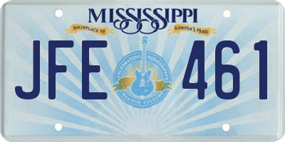 MS license plate JFE461