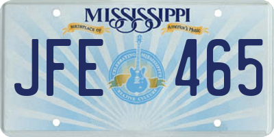 MS license plate JFE465