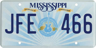 MS license plate JFE466