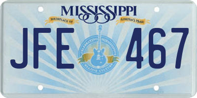 MS license plate JFE467