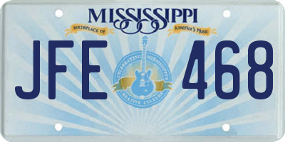 MS license plate JFE468