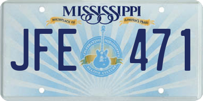 MS license plate JFE471