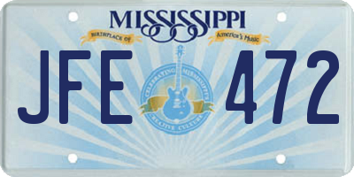 MS license plate JFE472