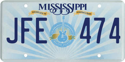 MS license plate JFE474
