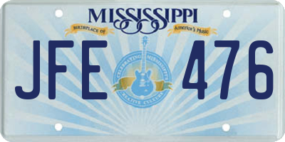 MS license plate JFE476