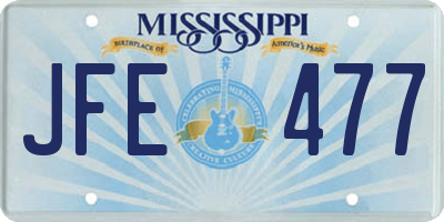 MS license plate JFE477