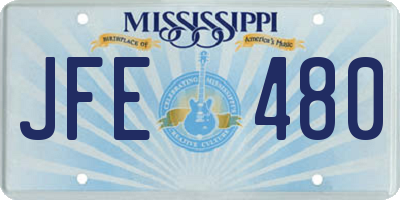 MS license plate JFE480