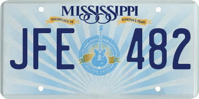 MS license plate JFE482